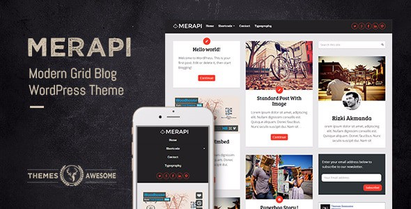 Merapi - Modern Grid Blog Theme