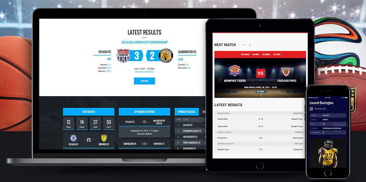 Splash - Sport WordPress Theme for Football, Soccer, Basketball, Baseball, Sport club