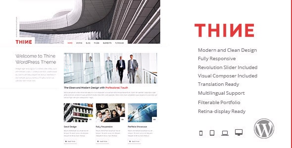 Thine Responsive Modern WordPress Theme