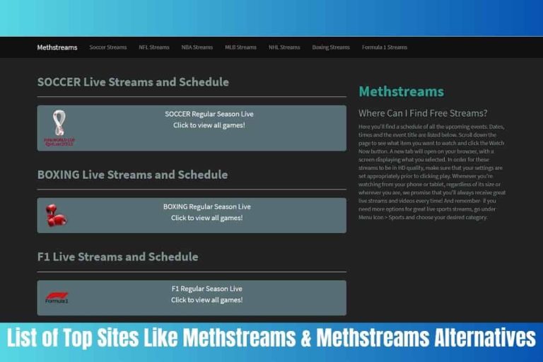 MethStreams: Alternatives to MethStreams - The Tiny Tech