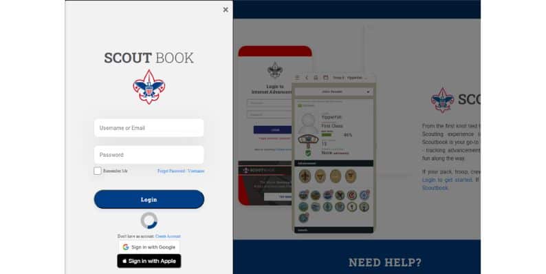 How to Login to Scoutbook on the Website